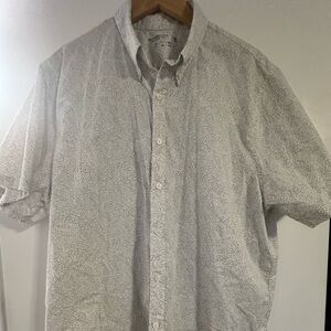 Abercrombie & Fitch Casual White Patterned Button-Down Shirt